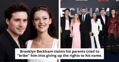 Brooklyn Beckham claims David and Victoria tried to 'bribe' him into 'signing away the rights' to his name before wedding