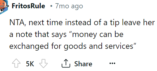 The waitress wasn't mannerly