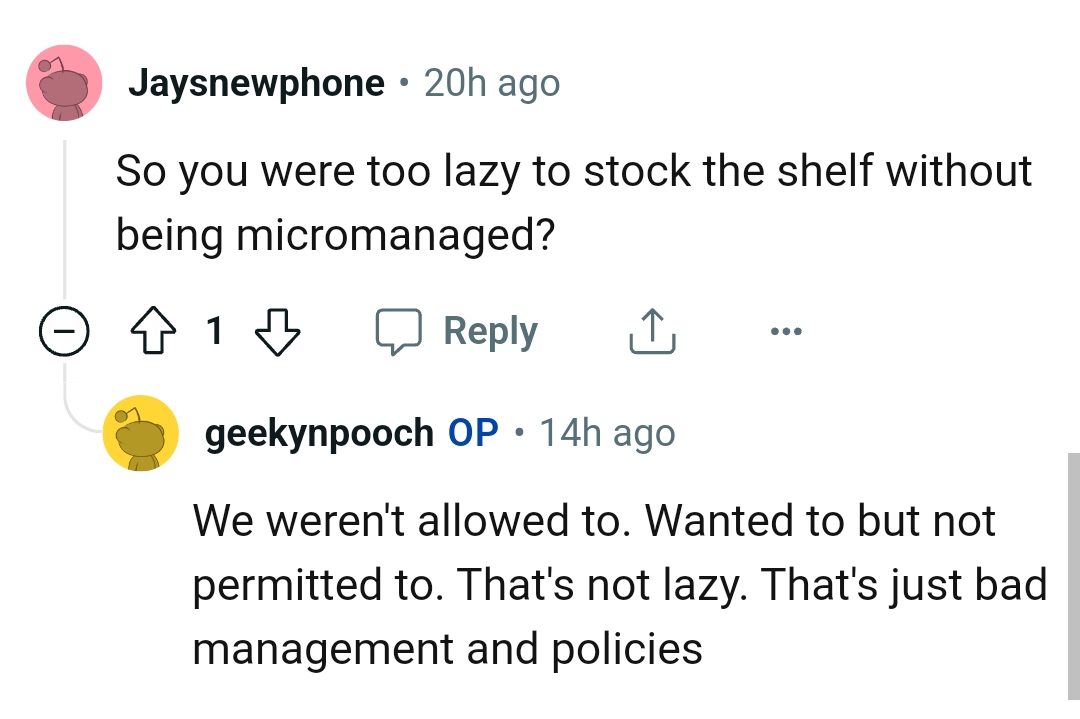 They weren't allowed to