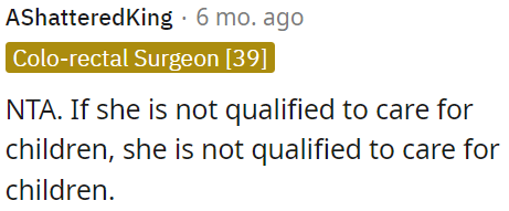 No qualifications for childcare, no childcare capability.