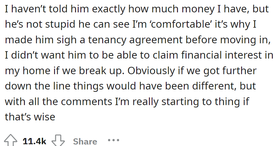 She explained she was cautious