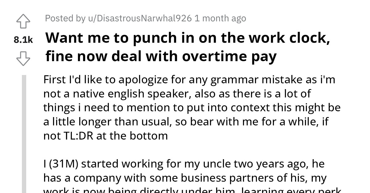 Boss Tells Employee To Punch In All His Work Hours, Hoping That His Salary Will Be Slashed, Employee Gets A Raise Instead