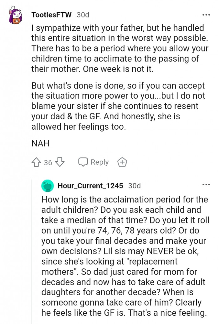 More power to you if you can accept the situation