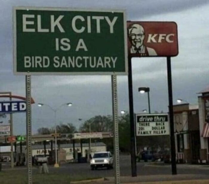 Billboard advertising McDonald’s, “Mccrispy” sign near local crematorium entrance