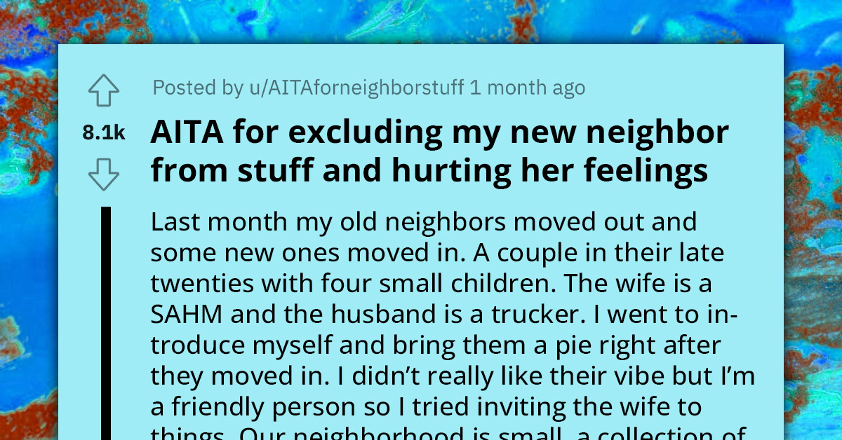 Group Of Child-Free Neighbors Ditch Mom Of Four For Always Dragging Kids Along, Sparking Major Drama