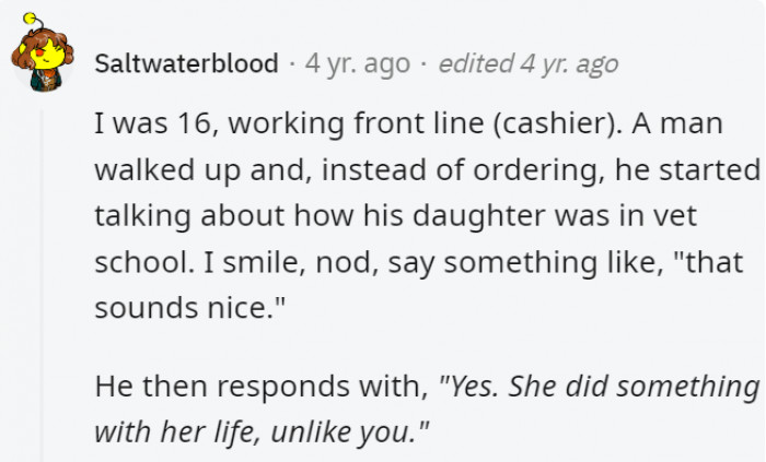 8. Of the two of them, it's clear who has more manners, though