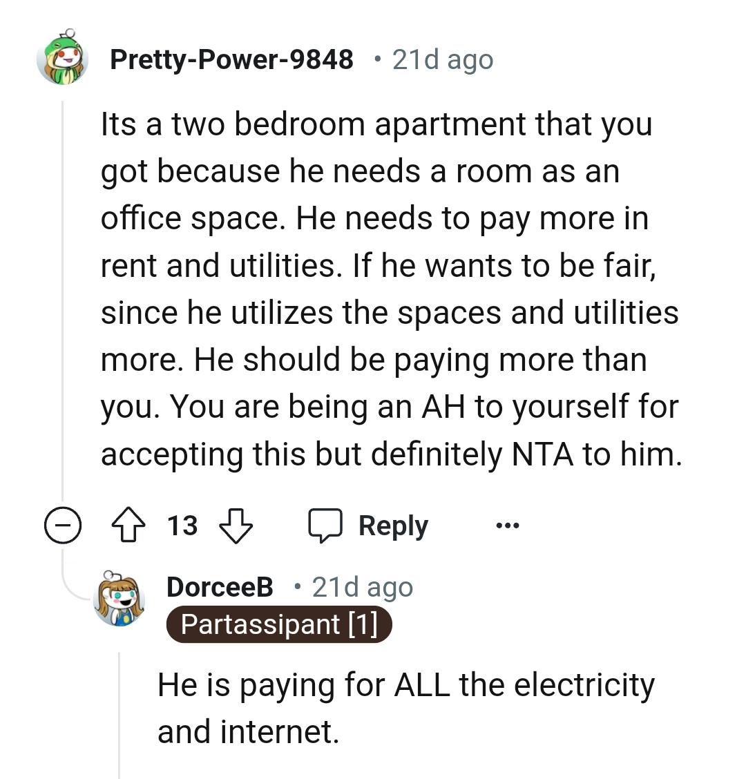 He should be paying more