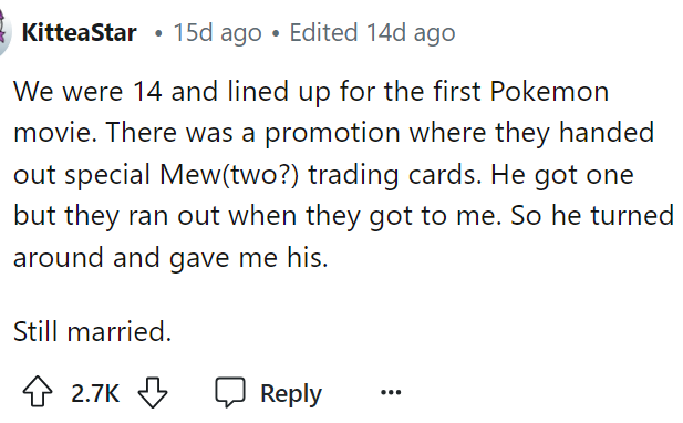 This is absolutely adorable, and I can just imagine both of them being at the movies when this happened.