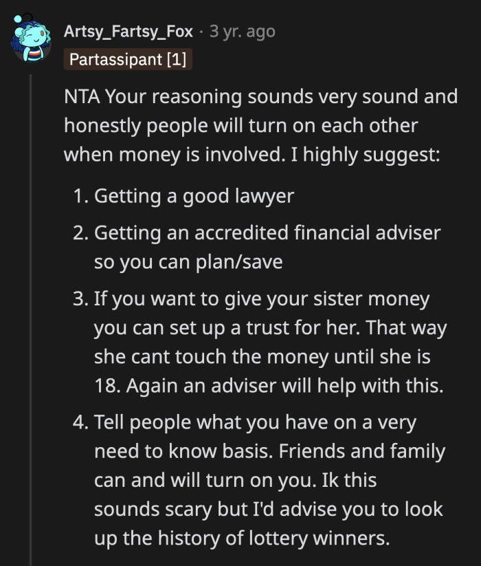 It's sad that people can turn on you this quickly because of money