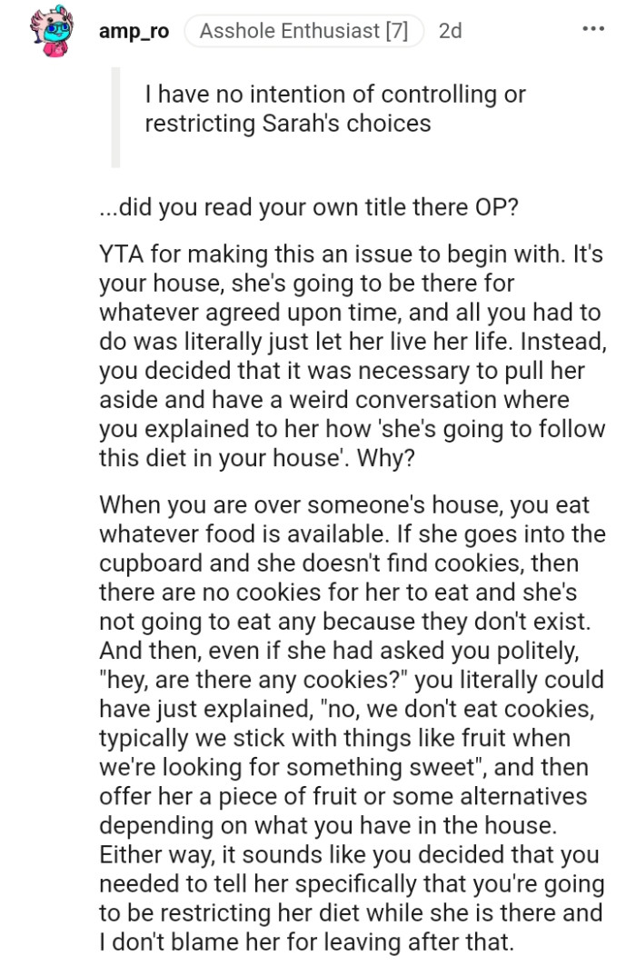 She's going to be there for whatever agreed-upon time