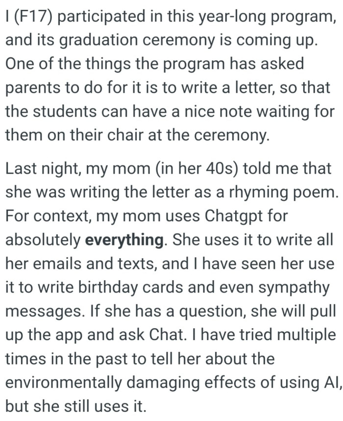 The OP kicks off her story...