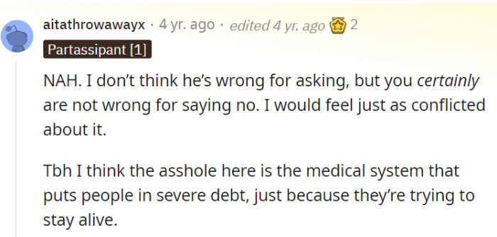 The real villain? The medical system dealing out debt like it's a winning hand.