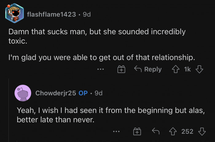 Better late than never.