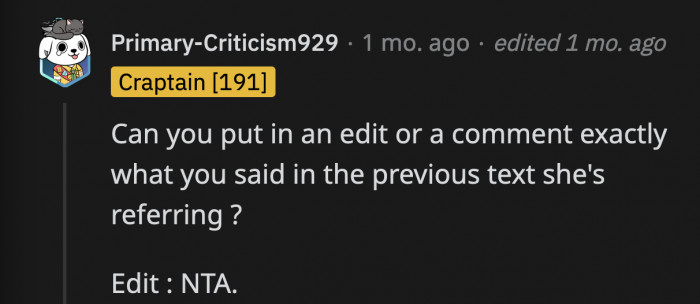 So someone wanted to get the specifics before diving into an opinion