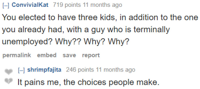 Some people can't understand why this couple had to have three more kids when there's only one person earning in this household.