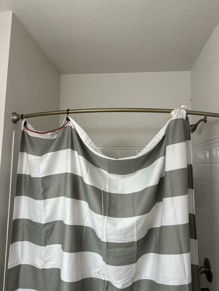 "My Boyfriend Forgot To Buy Shower Curtain Rings"