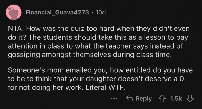 This will teach the students to pay more attention in class.