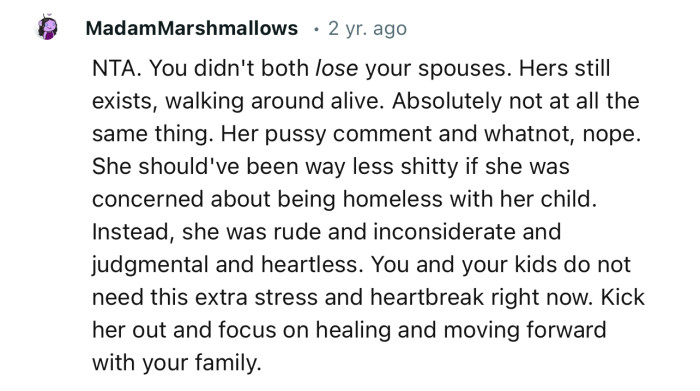 “Kick Her Out and Focus on Healing and Moving Forward with Your Family.”