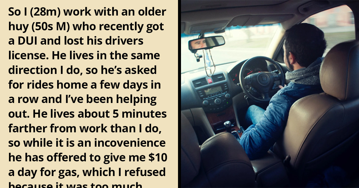Guy Gets Coerced Into Giving Coworker A Ride Home, But He Doesn't Want To Make It A Habit And Isn't Sure How To Go About The Situation