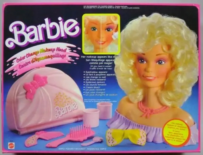 45. Barbie Makeup Head
