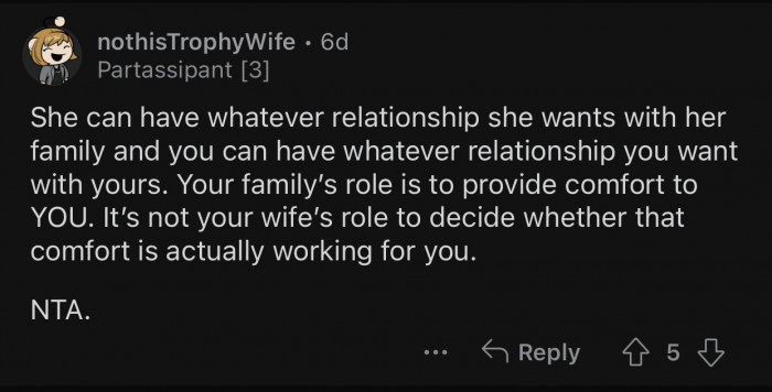 That decision isn't the wife's to make.