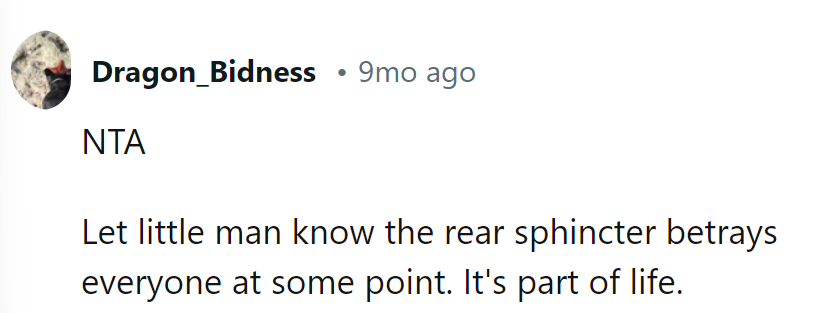 Teaching the son the hard truth: even the 'buttface' has its moments. It's all part of life's journey.