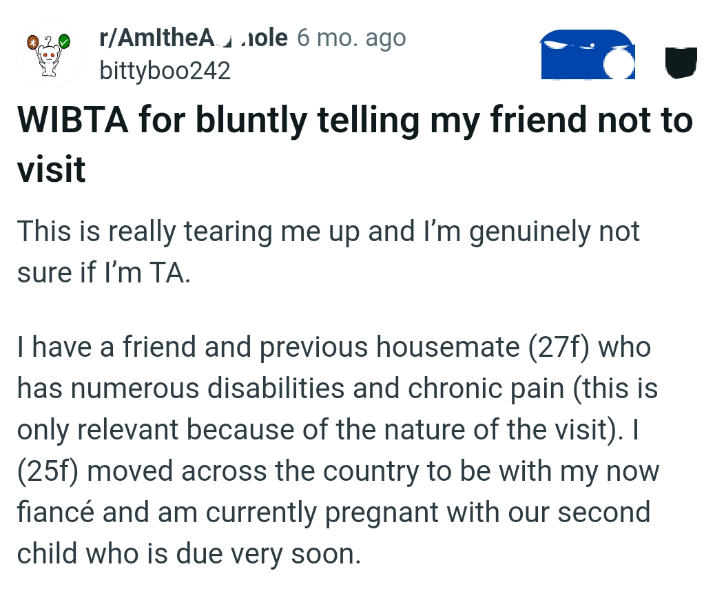 The OP kicks off her story