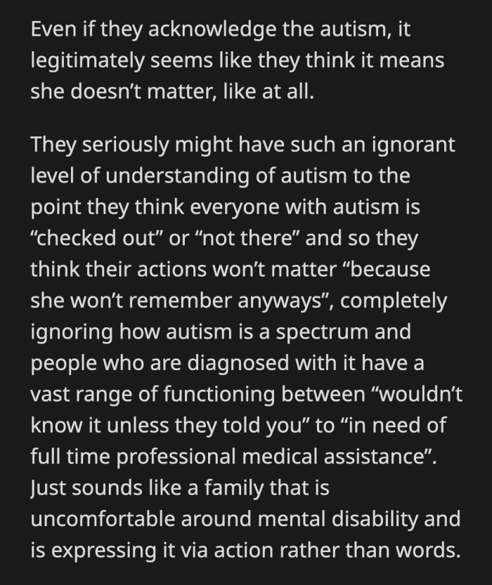 If they are choosing to continue to be this ignorant, how much value do they add to OP's life anyway?