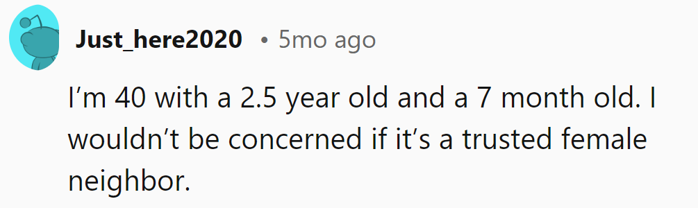 Trust matters; if she's got good intentions, it's just bathroom logistics, right?
