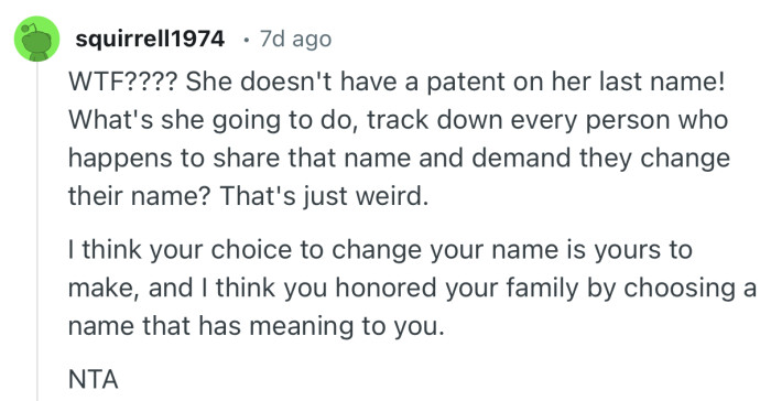 “WTF???? She doesn't have a patent on her last name!”