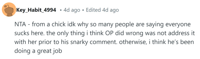 You're doing a great job!