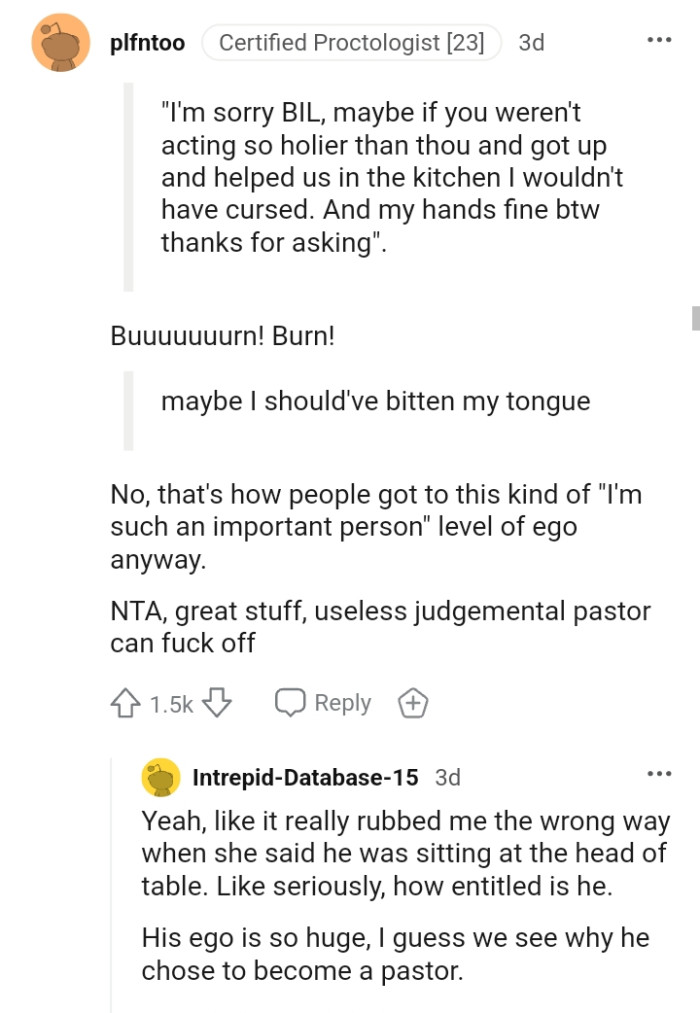 I'm such an important person kind of rank