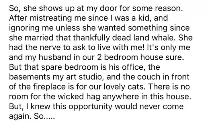 She saw the event as an opportunity.