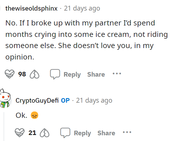 This pretty much sums up how we feel as well. This wasn't really the reaction that most would have.