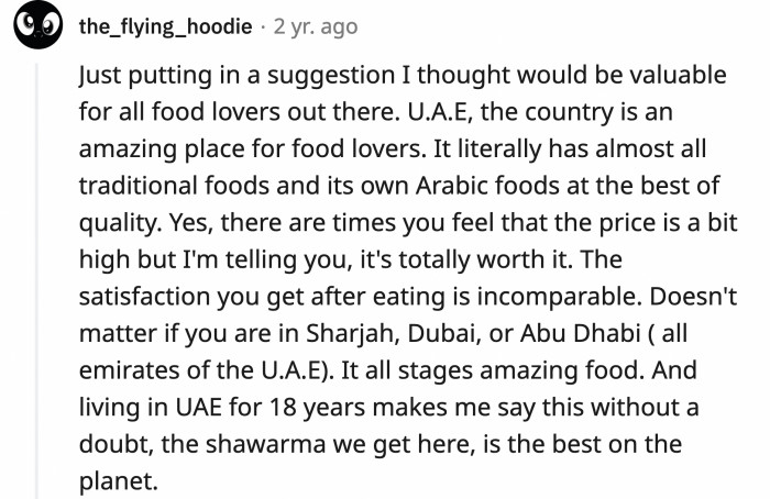 25. Arabic food from UAE and their absolute best and incomparable shawarma