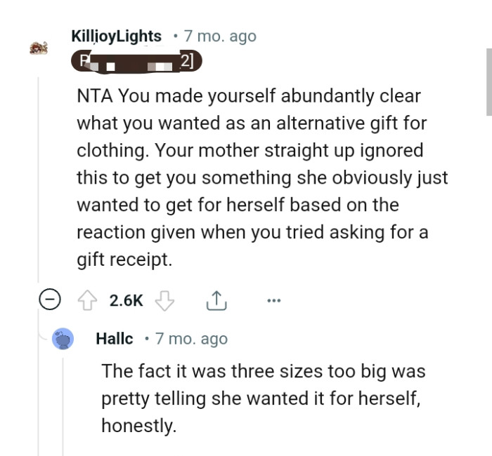 OP's Mom Ignored This