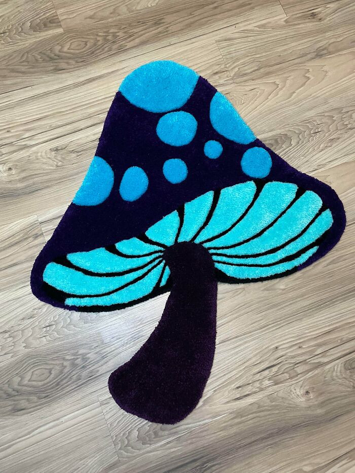 "Tufted Mushroom Rug I Made"