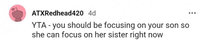 You should be focusing on your son