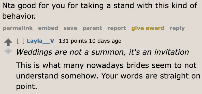 Nowadays, a lot of brides no longer know the true meaning of the word 