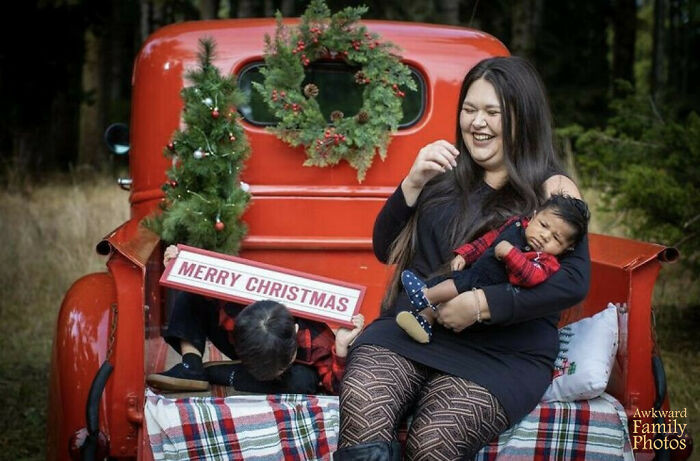 "I Tried To Get Some Christmas Card Photos With My Boys This Year"