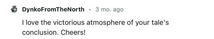 The victory atmosphere at the pub was the highlight of this story