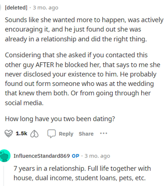 People began speculating about the situation, sharing their thoughts on the girlfriend and what she might have done.