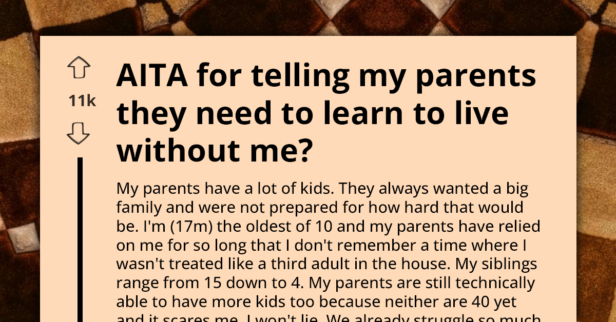 Parents of Ten Kids Freak Out as Their Firstborn, Parentified at an Early Age, Vows Not to Support Them as Soon as He Turns 18