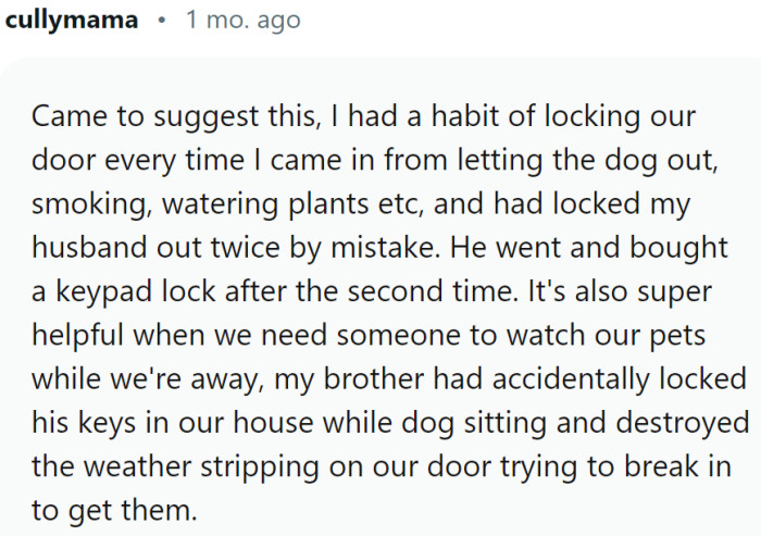 A keypad lock might do the trick