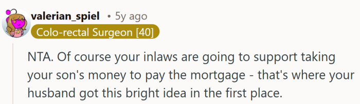 The idea probably traveled straight from the in-laws’ house to their son’s future paycheck.