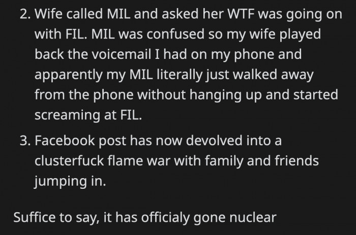 Things are not going well for OP's MIL and FIL. Is their marriage the last casualty of Sarah's casual racism?