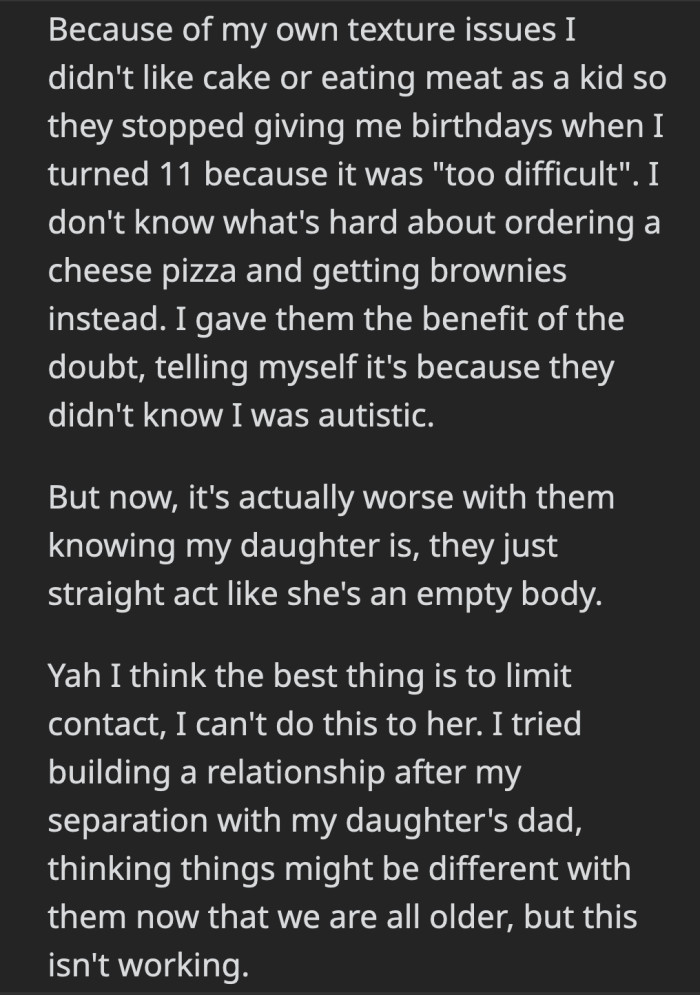 OP thought her family has grown from their outdated thinking, but seeing how worse they've become means she has a difficult choice to make