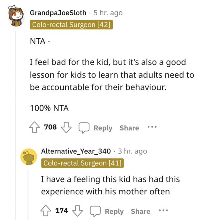 The kid probably understands the situation perfectly.