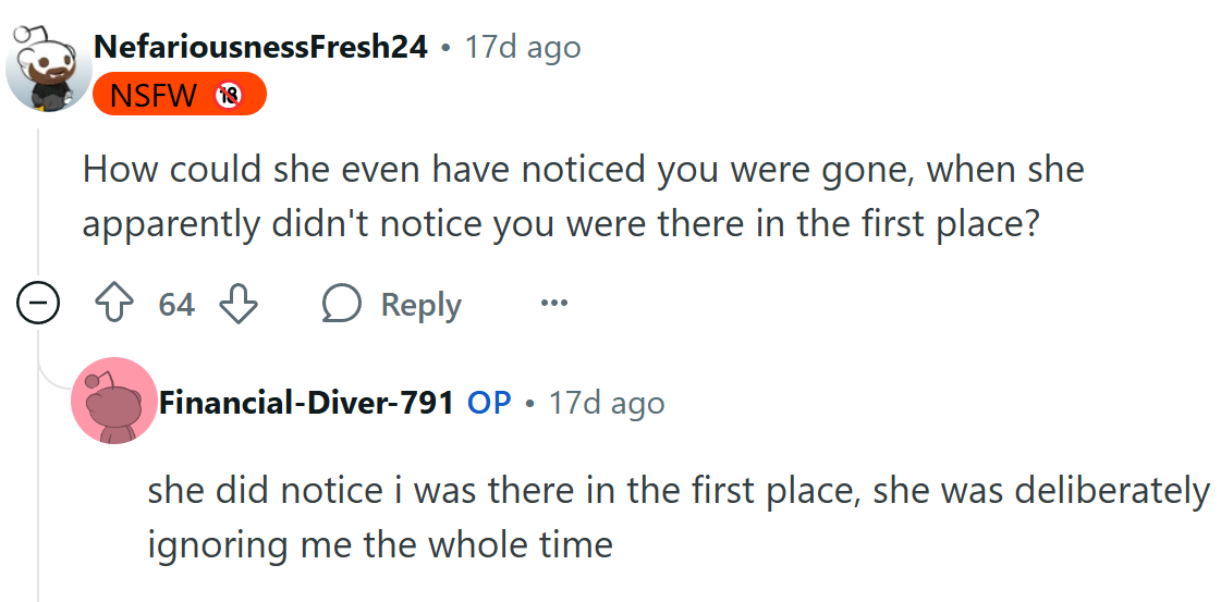 Redditor asked, and OP responded: