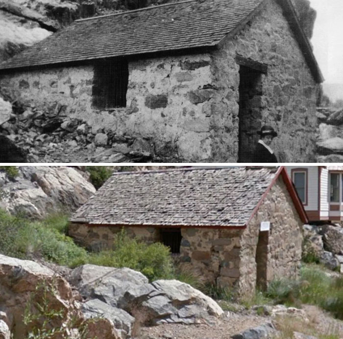 "Silver Plume, Colorado Jail 1895 And Now"